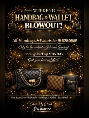 Purchase ANY handbag at its discounted listed price and✨ Receive a FREE wallet!